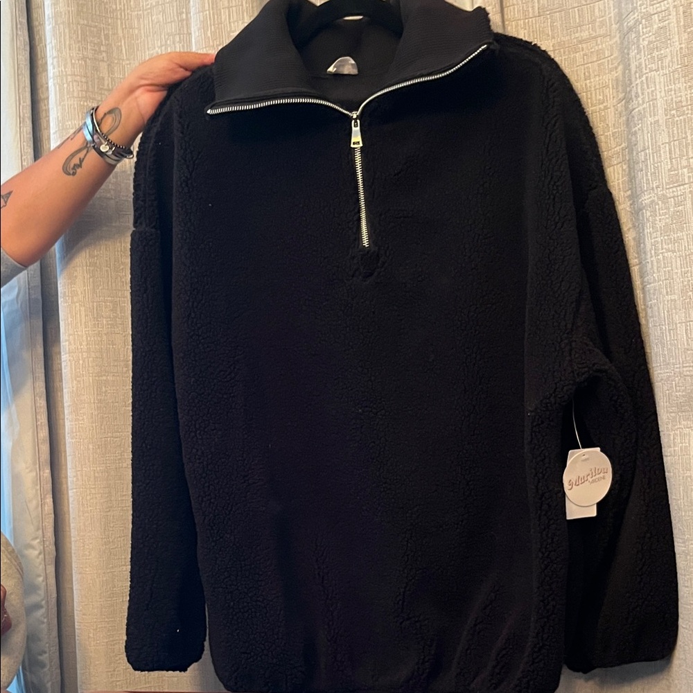 Ardene Black Zip-Up Sweater